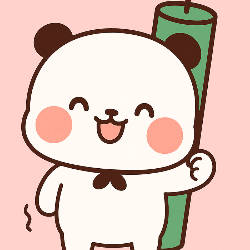Happy Dudu with bamboo